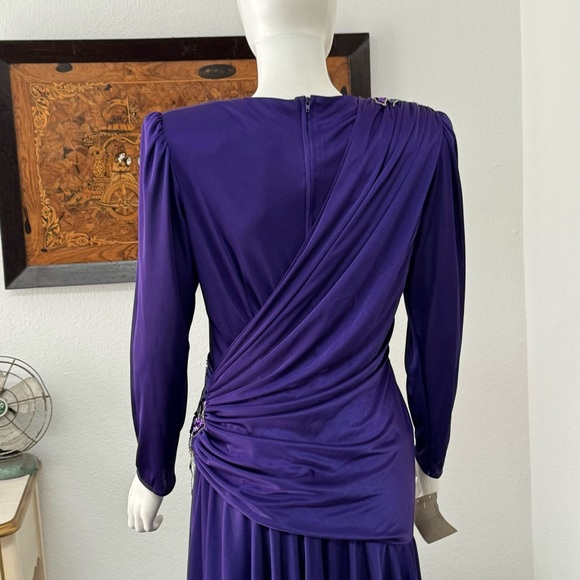 NWT Dead Stock Abby Kent Purple Cocktail Dress With Sequin Embellishment - Picture 7 of 10
